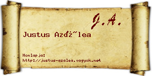 Justus Azálea névjegykártya